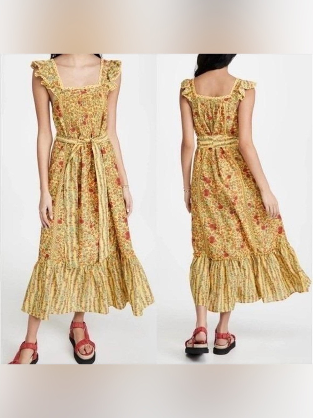 Roller Rabbit Rhody Zarela Ruffle Dress, Size XS